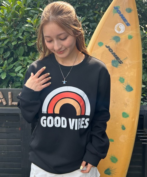 Loco Ocean(ロコオーシャン)の「GOOD VIBES ロゴ スウェット(スウェット・レディース・ブラウン/ブラック/グレー・L/M)」の15枚目の写真