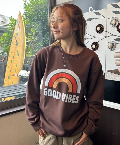 Loco Ocean(ロコオーシャン)の「GOOD VIBES ロゴ スウェット(スウェット・レディース・ブラウン/ブラック/グレー・L/M)」の10枚目の写真
