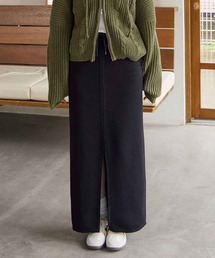 フロントスリットスウェットスカート