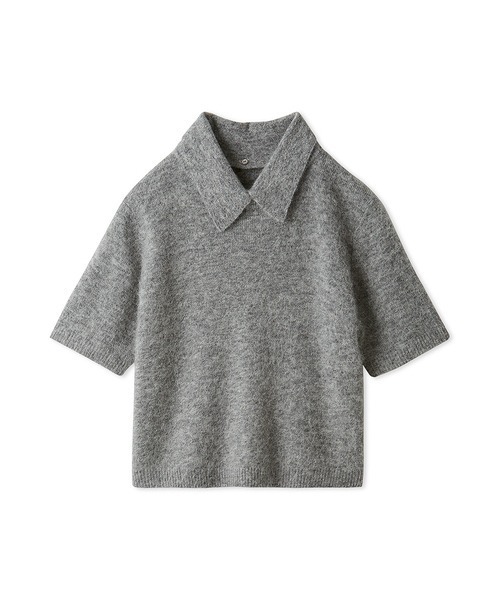 その他 Mipopo ポロ衿クロップド丈モヘアニットトップス（ニット/セーター）｜Mila