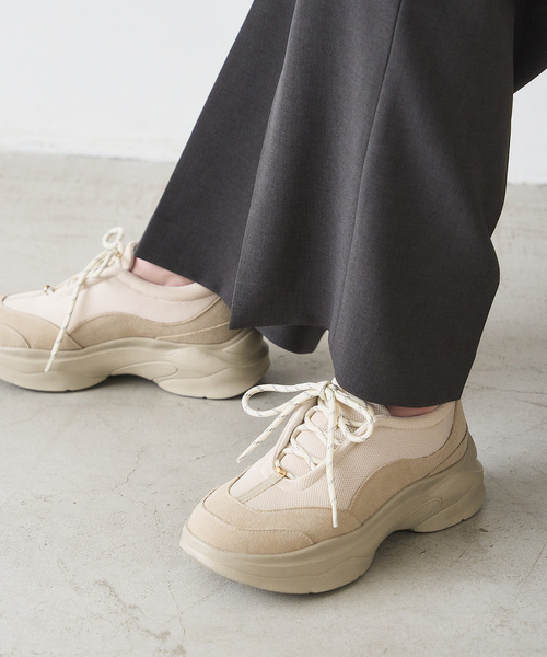 LE TALON(ルタロン)の「COHINA×LE TALON2WAYレースアップスニーカー(スニーカー・レディース・アイボリー/ブラウン・XX-SMALL/SMALL/MEDIUM/LARGE/X-LARGE)」の10枚目の写真