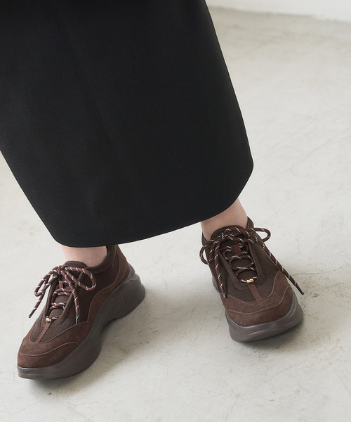 LE TALON(ルタロン)の「COHINA×LE TALON2WAYレースアップスニーカー(スニーカー・レディース・アイボリー/ブラウン・XX-SMALL/SMALL/MEDIUM/LARGE/X-LARGE)」の19枚目の写真