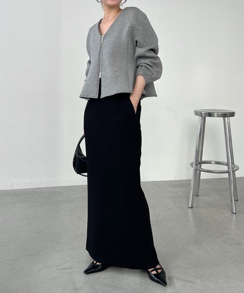 セール】ペプラムジップカーディガン（カーディガン/ボレロ