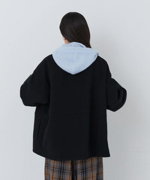 conges payes ADIEU TRISTESSE(コンジェ ペイエ アデュートリステス)の「ウール混フードマフラー(マフラー・レディース・サックスブルー/パープル/ブラウン・FREE)」の6枚目の写真