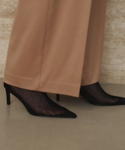 anuans（アニュアンス）の「シアーショートブーツ（ブーツ・レディース・ブラック・MEDIUM/SMALL/LARGE）」の2枚目の写真
