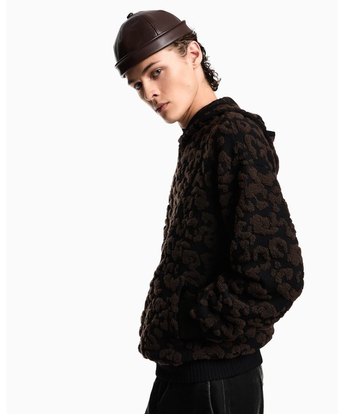 セール】【エンポリオ アルマーニ】フード付きセーター バージンウール