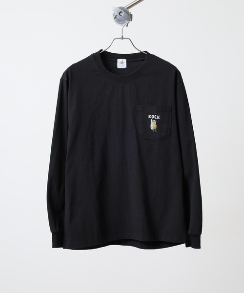 LUMBER(ランバー)の「刺繍&ワッペン ロングTシャツ(Tシャツ/カットソー・メンズ・ブラック/ホワイト系/ホワイト/ブラック系・M/L/XL)」の10枚目の写真