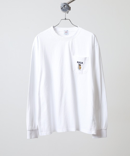 LUMBER(ランバー)の「刺繍&ワッペン ロングTシャツ(Tシャツ/カットソー・メンズ・ブラック/ホワイト系/ホワイト/ブラック系・M/L/XL)」の20枚目の写真