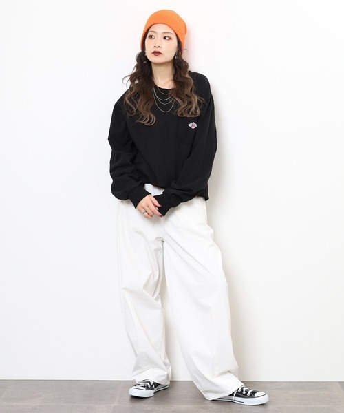 LUMBER(ランバー)の「刺繍&ワッペン ロングTシャツ(Tシャツ/カットソー・メンズ・ブラック/ホワイト系/ホワイト/ブラック系・M/L/XL)」の8枚目の写真