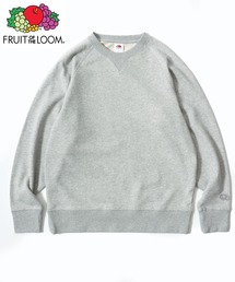 FRUIT OF THE LOOM | FRUIT OF THE LOOM/フルーツオブザルーム BASIC SWEAT SHIRT/オーバーサイズ 裏毛 無地 ロゴワッペン ワンポイント刺繍 クルーネック スウェット トレーナー/レディース メンズ(スウェット)