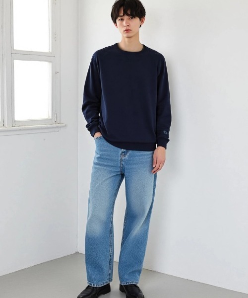 FRUIT OF THE LOOM（フルーツオブザルーム）の「FRUIT OF THE LOOM/フルーツオブザルーム BASIC SWEAT SHIRT/オーバーサイズ 裏毛 無地 ロゴワッペン ワンポイント刺繍 クルーネック スウェット トレーナー/レディース メンズ（スウェット・レディース・ネイビー/グレー/ブラック/アイボリー・M/L/XL）」の22枚目の写真