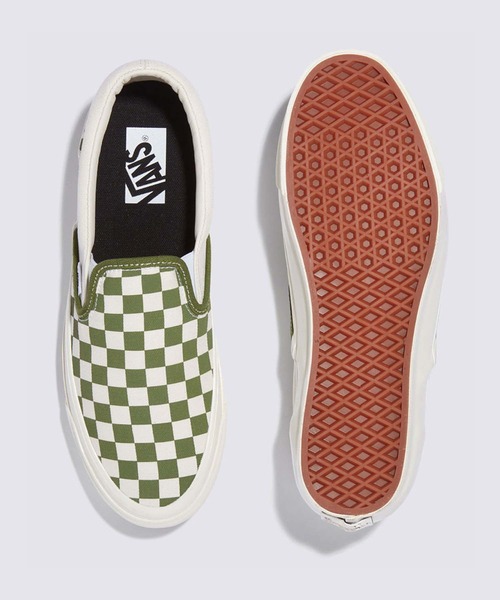 VANS(バンズ)の「VANS PREMIUM スリッポン 98 / Slip-On Reissue 98 LX CHECKERB VN000CSECIB1(スリッポン・メンズ・グリーン・4/4.5/5/5.5/6.5/7/7.5/8/8.5/9/9.5/11/11.5)」の4枚目の写真