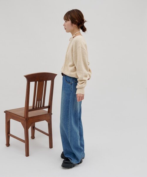 DISCOAT（ディスコート）の「【umm./アレンジ動画あり】チョーカープルオーバー（ニット/セーター・レディース・ミント/ネイビー/グレー/ブラウン/アイボリー・FREE）」の18枚目の写真