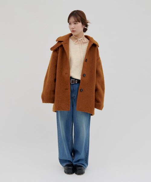 DISCOAT（ディスコート）の「【umm./アレンジ動画あり】チョーカープルオーバー（ニット/セーター・レディース・ミント/ネイビー/グレー/ブラウン/アイボリー・FREE）」の20枚目の写真