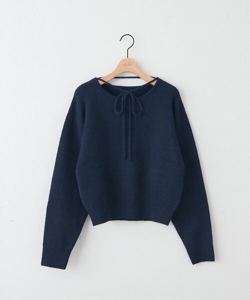 DISCOAT（ディスコート）の「【umm./アレンジ動画あり】チョーカープルオーバー（ニット/セーター・レディース・ミント/ネイビー/グレー/ブラウン/アイボリー・FREE）」の10枚目の写真