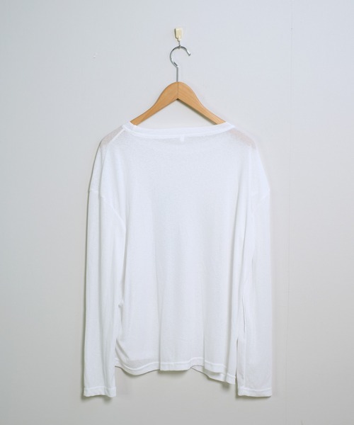 shopnikoniko(ショップニコニコ)の「フラワープリント シアーオーバートップス(Tシャツ/カットソー・レディース・ホワイト・フリー)」の7枚目の写真