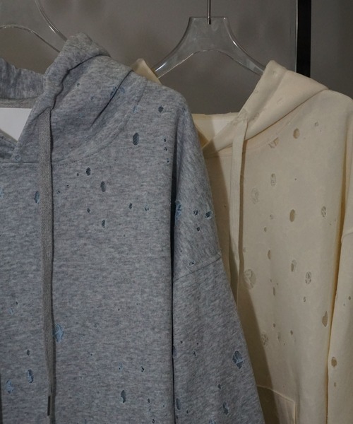 レースコントラスト ホールフーディ chw25a076-ファッション通販