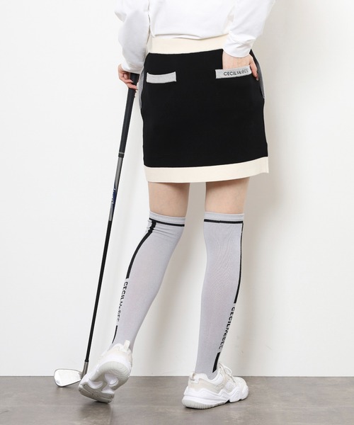 CECIL McBEE(セシルマクビー)の「BICOLOR SKIRT(スカート・レディース・ブラック/グレー・2(M)/1(S))」の5枚目の写真