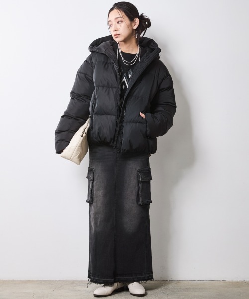 CHIC STYLE（シックスタイル）の「ジャガードパフスリーブニット＜大きいサイズ有＞シックスタイル（ニット/セーター・レディース・ブラウン系/ブラック系・L/M/5L/4L/3L/LL）」の22枚目の写真