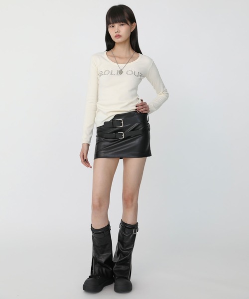 Heart Tattoo(ハートタトゥー)の「SOLD OUT logo knit / SOLD OUT ロゴニット(ニット/セーター・レディース・ホワイト/ブラック・FREE)」の5枚目の写真