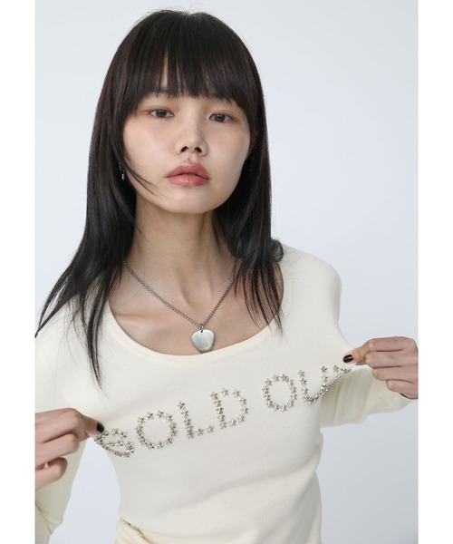 Heart Tattoo(ハートタトゥー)の「SOLD OUT logo knit / SOLD OUT ロゴニット(ニット/セーター・レディース・ホワイト/ブラック・FREE)」の9枚目の写真