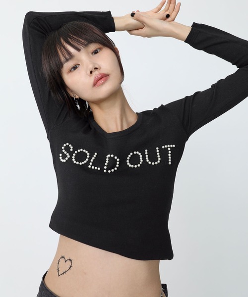 Heart Tattoo(ハートタトゥー)の「SOLD OUT logo knit / SOLD OUT ロゴニット(ニット/セーター・レディース・ホワイト/ブラック・FREE)」の4枚目の写真