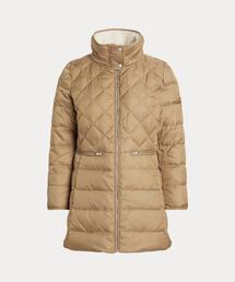 セール】フーデッド ダイヤモンドキルテッド ダウン コート（ダウン