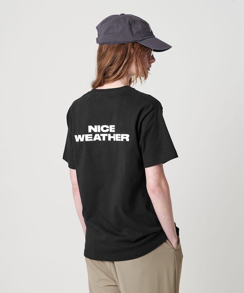 NICE WEATHER ウィメンズ コンパクト ロゴ Tシャツ NICE WEATHER tシャツ 「NICE WEATHER」ウィメンズ コンパクト ロゴ T