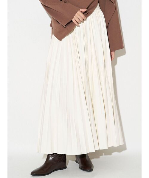 ELENDEEK（エレンディーク）の「フォーレザープリーツスカート（スカート・レディース・ブラック/オフホワイト・01/02）」の20枚目の写真