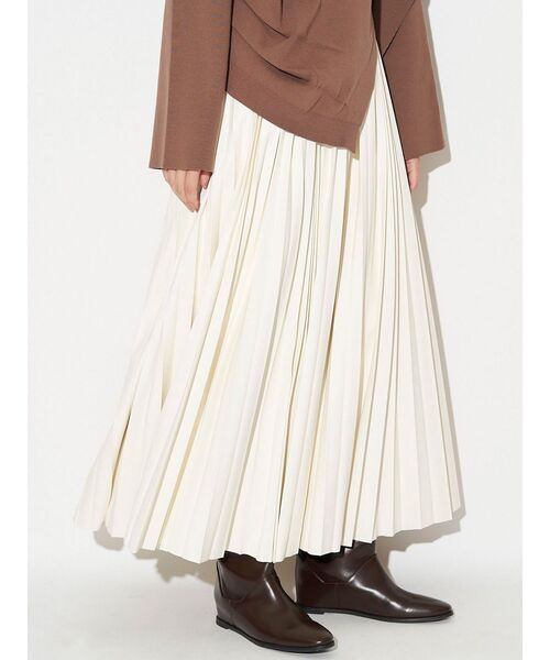 ELENDEEK（エレンディーク）の「フォーレザープリーツスカート（スカート・レディース・ブラック/オフホワイト・01/02）」の21枚目の写真