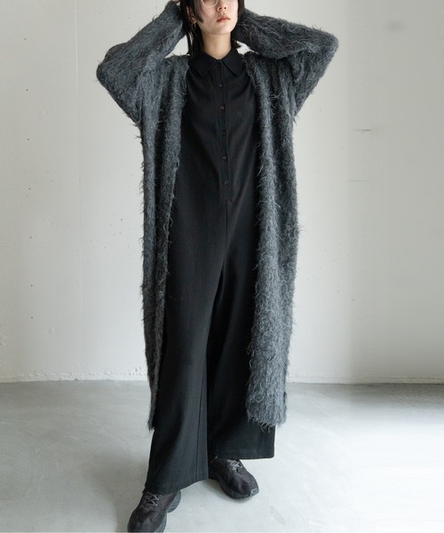 hwyl(ヒュイル)の「シャギーロングニットカーディガン(カーディガン/ボレロ・レディース・ブラウン/チャコールグレー・SMALL/MEDIUM)」の7枚目の写真