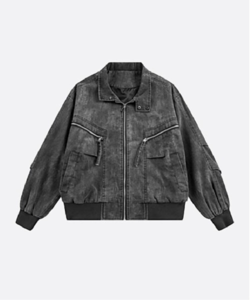 U:UME(ユーム)の「Distressed Denim Pocket Jacket(デニムジャケット・メンズ・ブラック/グレー/ブルー・SMALL/MEDIUM/LARGE/X-LARGE)」の3枚目の写真