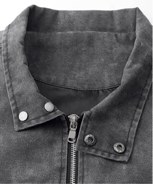 U:UME(ユーム)の「Distressed Denim Pocket Jacket(デニムジャケット・メンズ・ブラック/グレー/ブルー・SMALL/MEDIUM/LARGE/X-LARGE)」の6枚目の写真