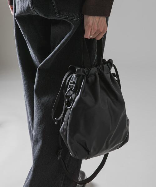 BAICYCLON by Bagjack（バイシクロン バイ バグジャック）の「『別注』BAICYCLON by bagjack×URBAN RESEARCH　DRAWSTRING BAG（ショルダーバッグ・メンズ・ブラック・FREE）」の4枚目の写真