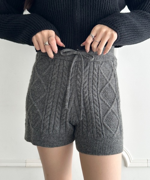 セール】ケーブルニットショートパンツ（その他パンツ）｜MYMOOD