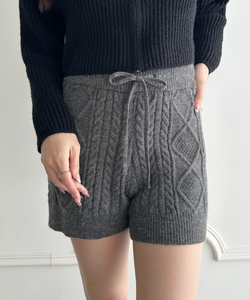 セール】ケーブルニットショートパンツ（その他パンツ）｜MYMOOD