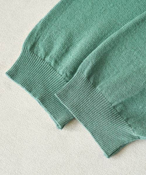 maison de LATIR(メゾンドラティール)の「上品な印象に仕上げてくれる夏服。半袖サマーニット(カーディガン/ボレロ・レディース・イエロー/パープル/ホワイト/レッド/グリーン/ブラック・FREE)」の19枚目の写真