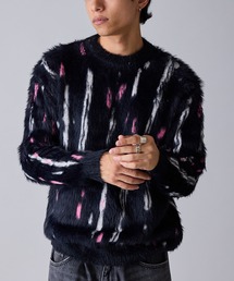 Theater code（シアターコード）の「Mid-weight Jacquard-woven Shaggy Knit / ミドルゲージ ジャガード織り シャギーニット（ニット/セーター）」