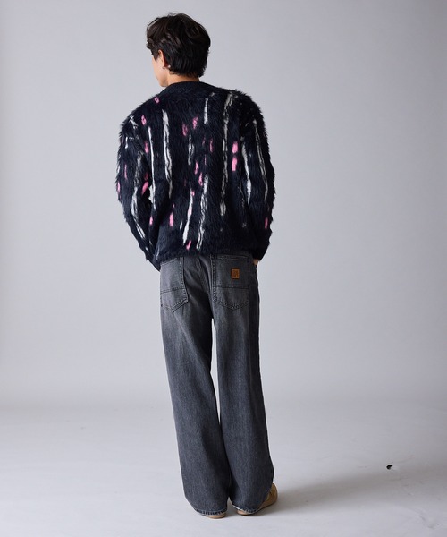 Theater code（シアターコード）の「【80%OFF】Mid-weight Jacquard-woven Shaggy Knit / ミドルゲージ ジャガード織り シャギーニット（ニット/セーター・メンズ・ブラック/ピンク・M/L）」の12枚目の写真