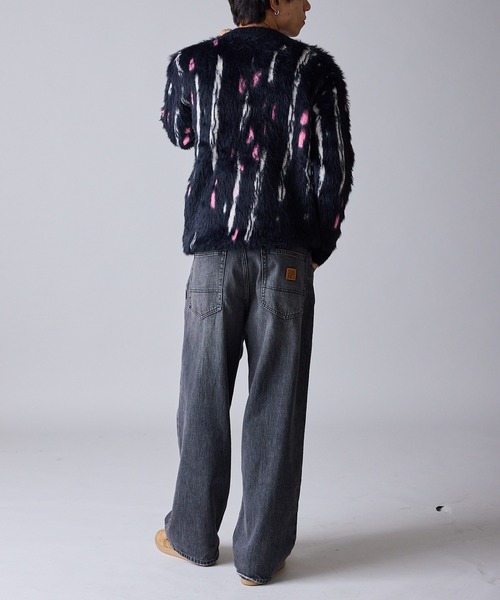 Theater code（シアターコード）の「【80%OFF】Mid-weight Jacquard-woven Shaggy Knit / ミドルゲージ ジャガード織り シャギーニット（ニット/セーター・メンズ・ブラック/ピンク・M/L）」の13枚目の写真