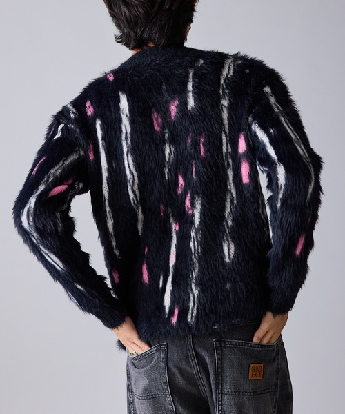 Theater code（シアターコード）の「【80%OFF】Mid-weight Jacquard-woven Shaggy Knit / ミドルゲージ ジャガード織り シャギーニット（ニット/セーター・メンズ・ブラック/ピンク・M/L）」の7枚目の写真
