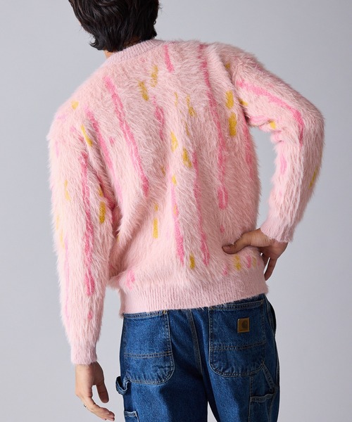 Theater code（シアターコード）の「【80%OFF】Mid-weight Jacquard-woven Shaggy Knit / ミドルゲージ ジャガード織り シャギーニット（ニット/セーター・メンズ・ブラック/ピンク・M/L）」の18枚目の写真