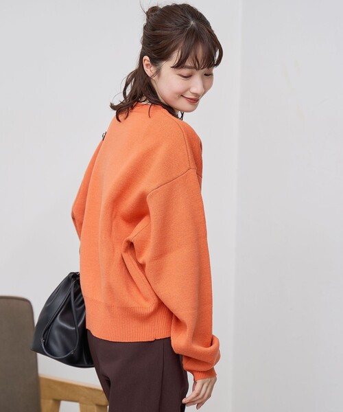 DISCUS ATHLETIC（ディスカス　アスレチック）の「【WEB限定・DISCUS（ディスカス）】 カレッジロゴジャガードニット③（ニット/セーター・レディース・オレンジ/ケリーグリーン・M/L）」の17枚目の写真