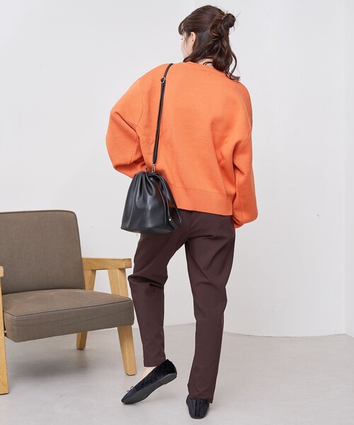 DISCUS ATHLETIC（ディスカス　アスレチック）の「【WEB限定・DISCUS（ディスカス）】 カレッジロゴジャガードニット③（ニット/セーター・レディース・オレンジ/ケリーグリーン・M/L）」の6枚目の写真