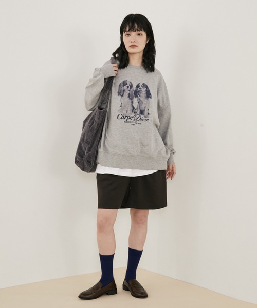 MERLOT（メルロー）の「アソートアニマルプリントスウェット（スウェット・レディース・グレー/ホワイト・FREE）」の7枚目の写真