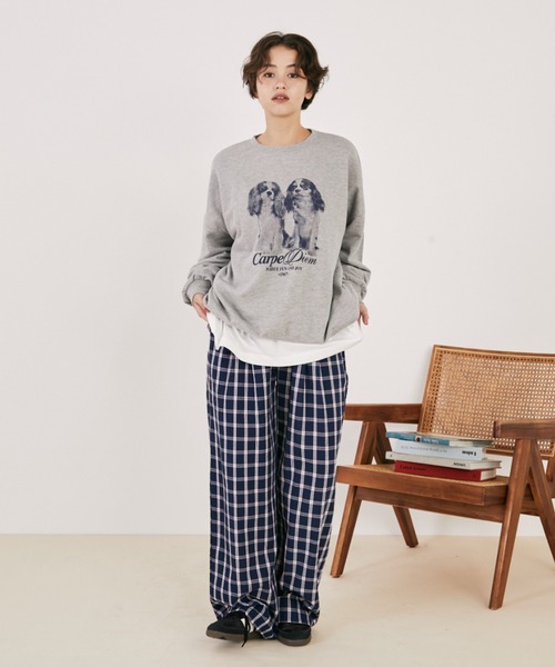 MERLOT（メルロー）の「アソートアニマルプリントスウェット（スウェット・レディース・グレー/ホワイト・FREE）」の11枚目の写真