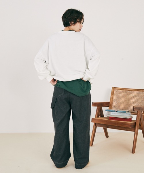 MERLOT（メルロー）の「アソートアニマルプリントスウェット（スウェット・レディース・グレー/ホワイト・FREE）」の15枚目の写真