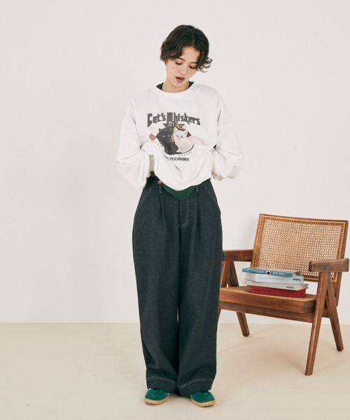 MERLOT（メルロー）の「アソートアニマルプリントスウェット（スウェット・レディース・グレー/ホワイト・FREE）」の20枚目の写真