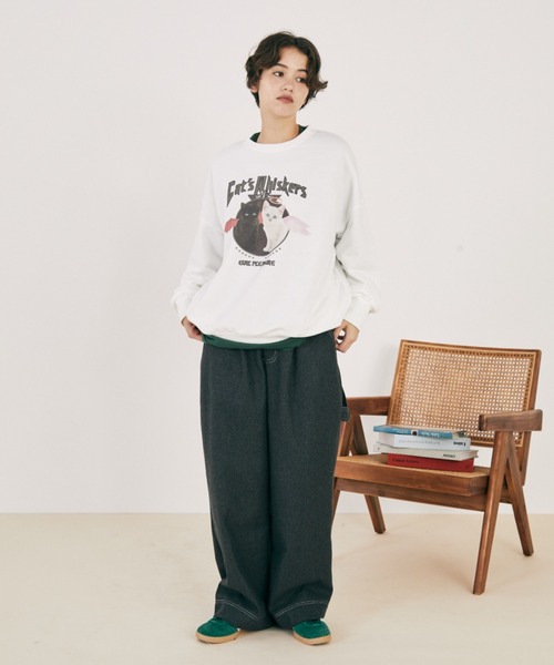 MERLOT（メルロー）の「アソートアニマルプリントスウェット（スウェット・レディース・グレー/ホワイト・FREE）」の19枚目の写真