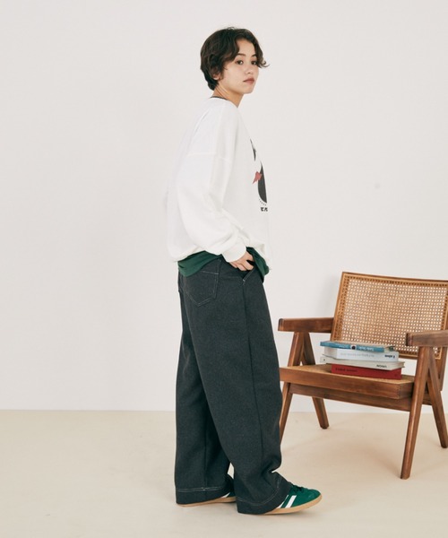 MERLOT（メルロー）の「アソートアニマルプリントスウェット（スウェット・レディース・グレー/ホワイト・FREE）」の5枚目の写真